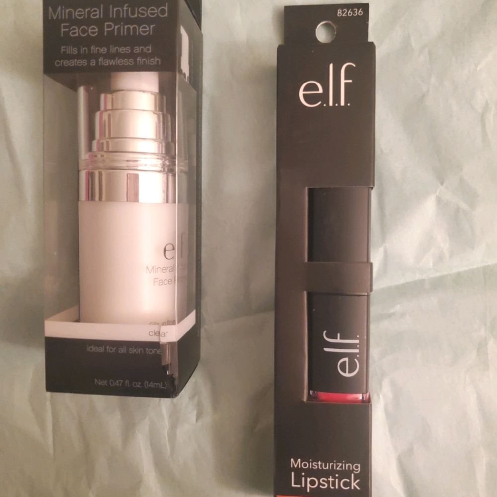 E.l.f. makeup: Primer & Lipstick